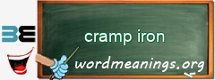 WordMeaning blackboard for cramp iron